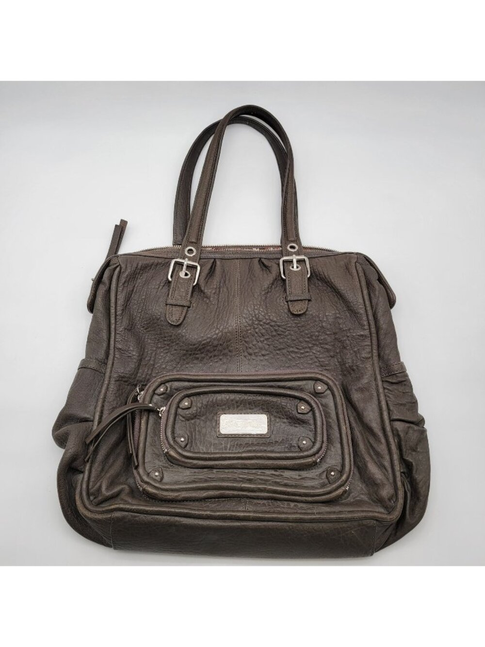 Kate Landry Brown Leather Satchel Bag